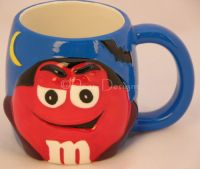 M&M Vampire Blue Halloween Coffee Mug